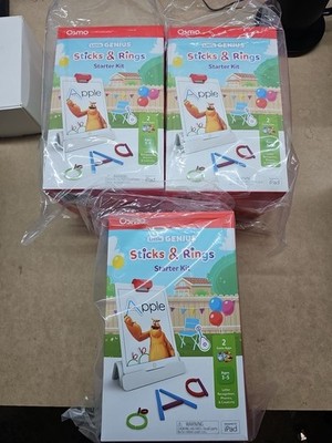 NEW Osmo - Little Genius Sticks & Rings Starter Kit for iPad LOT OF 3