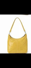 Brand New HOBO International Jude Shoulder Bag – Citrus Yellow Leather – 12 X 14