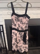 Ann Taylor Loft pink/black floral dress