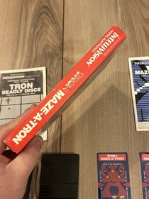 Tron Maze A Tron & Tron Deadly Discs Mattel Intellivision CIB w/ Overlays w/ Box