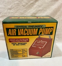 Works great Central Pneumatic Air-Vac Vacuum Pump Item 3952