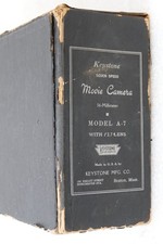 ANTIQUE 16MM KEYSTONE 7 SPEED MOVIE CAMERA W/BOX MODEL A7 W/2.7 LENS