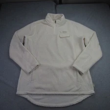 Magellan Outdoors Sweater Womens XXL Ivory Classic Fit Fleece Pullover 1/4 Zip