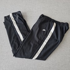 Vtg Y2K Nike Fit Dry Sweatpants Women Medium 8-10 Lined Gray Striped Drawstring