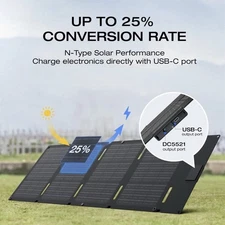EF ECOFLOW 45W Portable Solar Panel with Type-C, 25% Conversion Efficiency IP68