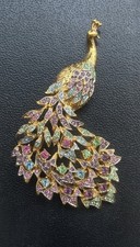 Susan Caplan D’Orlan Vintage Jewellery 22k Gold Plated Swarovski Crystal Brooch