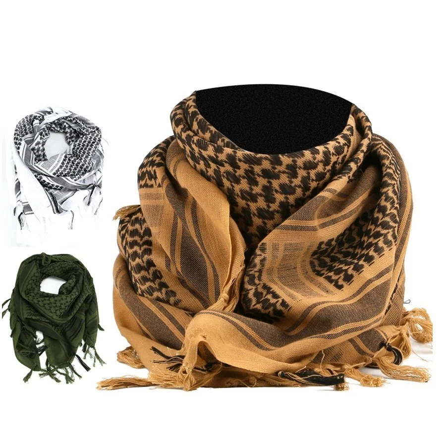 Tactical Keffiyeh Shemagh Arab Scarf Shawl Neck Cover Head Wrap Cotton Wear