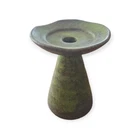 Vintage Haeger Pottery Candle Holder Green Speckled Glaze 3184 Haeger Pottery