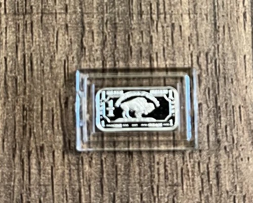 1 Gram 999 Fine Silver Bar in Capsule