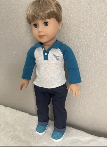American Girl 18 Zoll Truly Me #74 Junge Puppe im Ruhestand blonde Haare blaue Augen - Bild 2 von 7