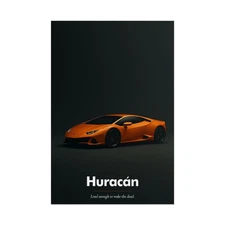 Lamborghini Poster Huracán – Modern Supercar Wall Art Print, Exotic Racing Decor