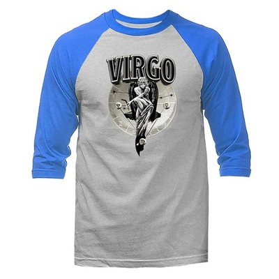 Virgo Zodiac Sign Horoscope Astrological Graphic 3/4 Sleeve Raglan