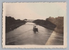Mittellandkanal Dampfer Schiff Brücke - Altes Foto 1940er