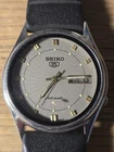 Vintage Men's Seiko 5 Automatic Gray Dial