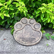 Garden Stepping Stone, Paw of Dog Cat Pet Memorial Stones, Loss of Pet Gift - 7.