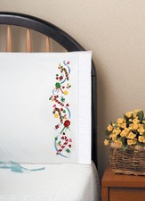 Tobin Stamped Pillowcases, Christmas Candy, 20" x 30" Embroidery Kit