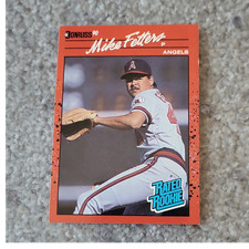 Donruss 1990 Mike Fetters California Angels #35 Rated Rookie MLB Baseball Card. rookie card picture