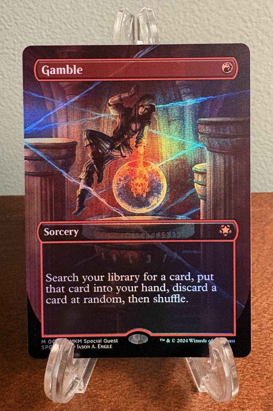 MTG Gamble (Borderless) Foil Special Guests SPG NM M 0024 Magic The Gathering