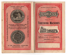 Antique Abt, 1876 Fearless Railway Threshing Machines Brochure, lots of Images
