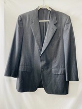 Ermenegildo Zegna Mens Gray Long Sleeve Classic Two Button Suit Blazer Size 54