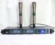 New AD4D-LED Wireless Microphone System KSM8 Handheld Silver Complete Mic Set