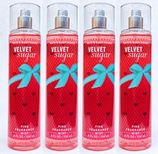 4 Bath  Body Works VELVET SUGAR Fragrance Mist Body Spray 8 oz