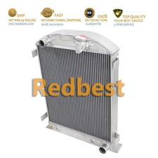 Aluminum Radiator 4 Row 62mm For 1932 Ford Hi-boy Hot Rod Chevy Engine V8 Atmt