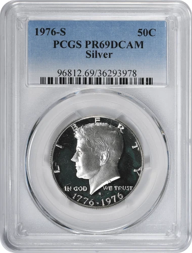 1976-S Silver Kennedy Half PR69DCAM PCGS Proof 69 Deep Cameo