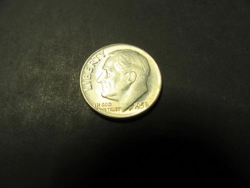 1958 D Silver Roosevelt Dime Unc.