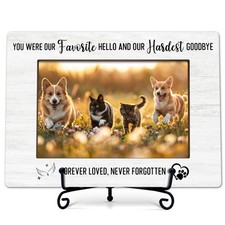 A14 Pet Memorial Photo Frame, Wooden Tabletop With Stand, Bereavement Gifts F...