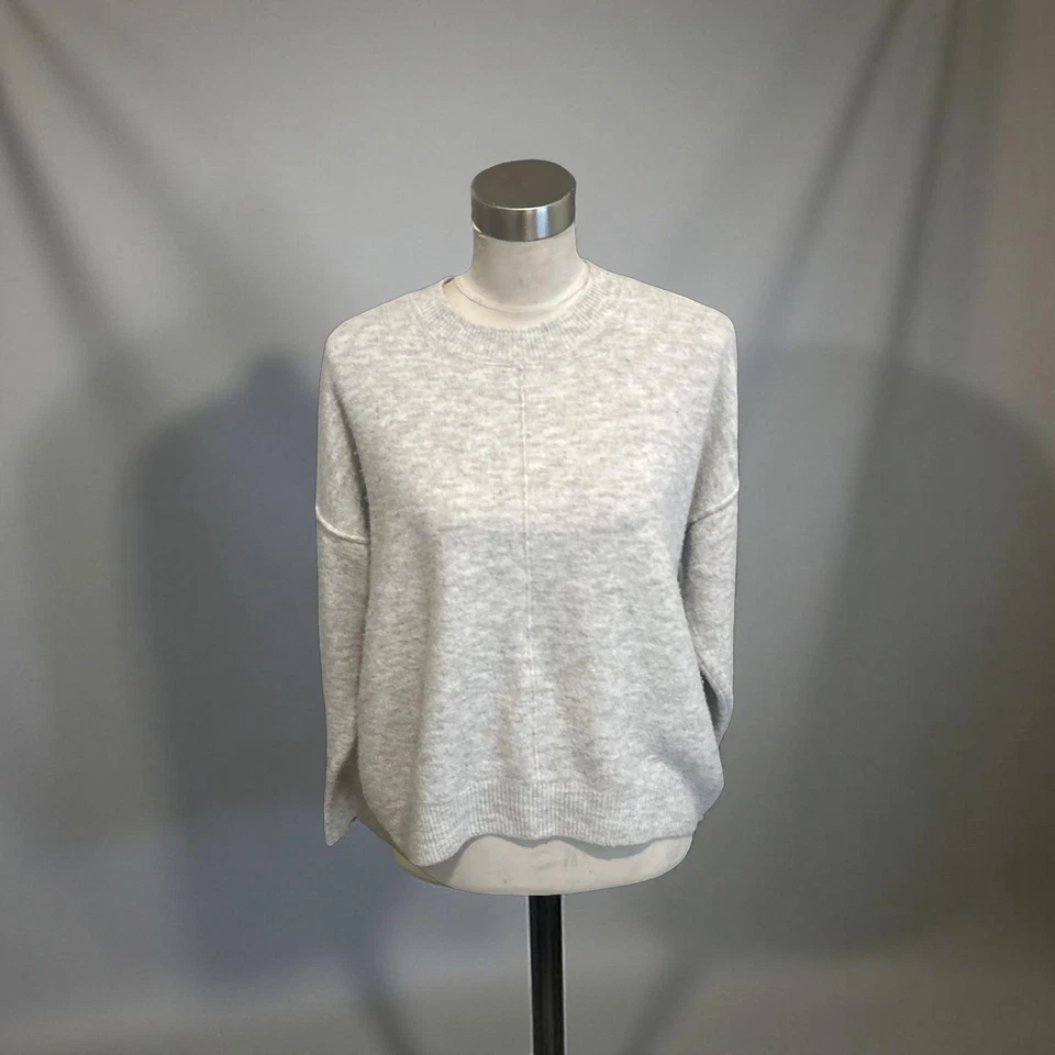 Suéter Pullover Vince Camuto Para Mujer Talla M Gris Tejido Mármol Hombro Caído Años 90 Foto 2 de 4