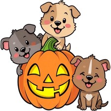 30 Custom Puppies Halloween Playtime Personalized Address Labels