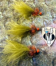 3 V Fly Size 10 or 12 Ultimate Fire Red Bead Damsel Trout Flies