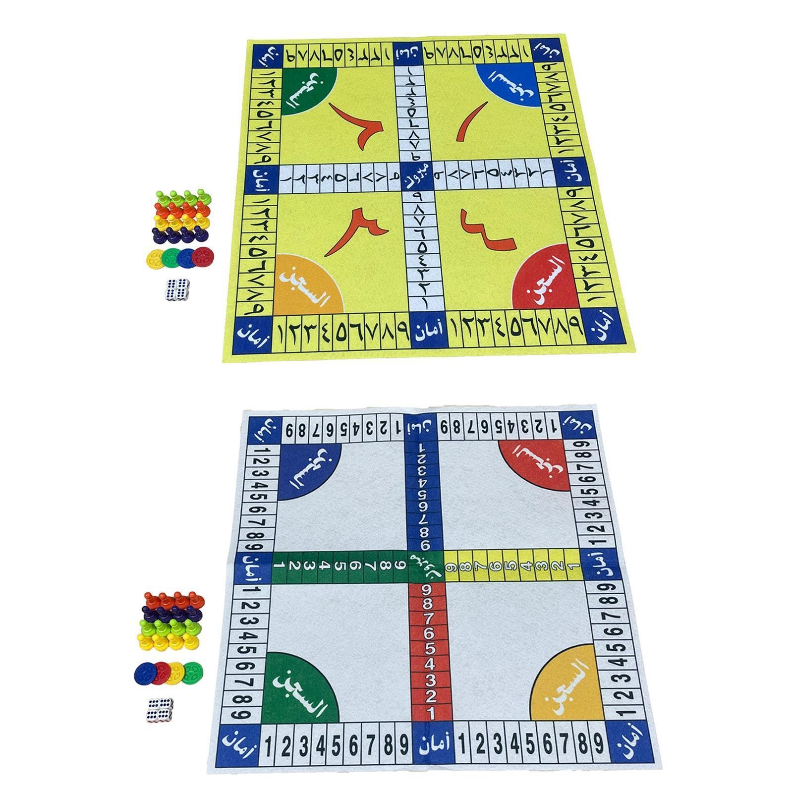 Juego de Cubos de Aprendizaje Familiar, Juego de Mesa Ludo de Madera para Fiestas, Grupos Grandes