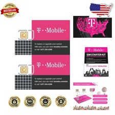 Universal 3-in-1 SIM Card 2 Pack 4G LTE T-Mobile Orange Unactivated