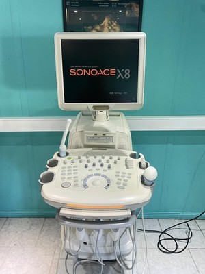 SonoAce X8 Ultraschallgerät mit drei Sonden und Drucker ultrasound system 