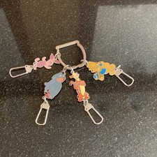 Disney Store Dangle Key Chain Winnie The Pooh, Eeyore, Piglet, Tigger Characters