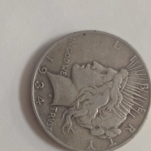 1934S Peace Dollar $1 90% Silver Business Strike US Coin Circulated