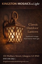 Brand New Classic Outdoor Wall Lantern & Vintage Brass Finish Exterior Light