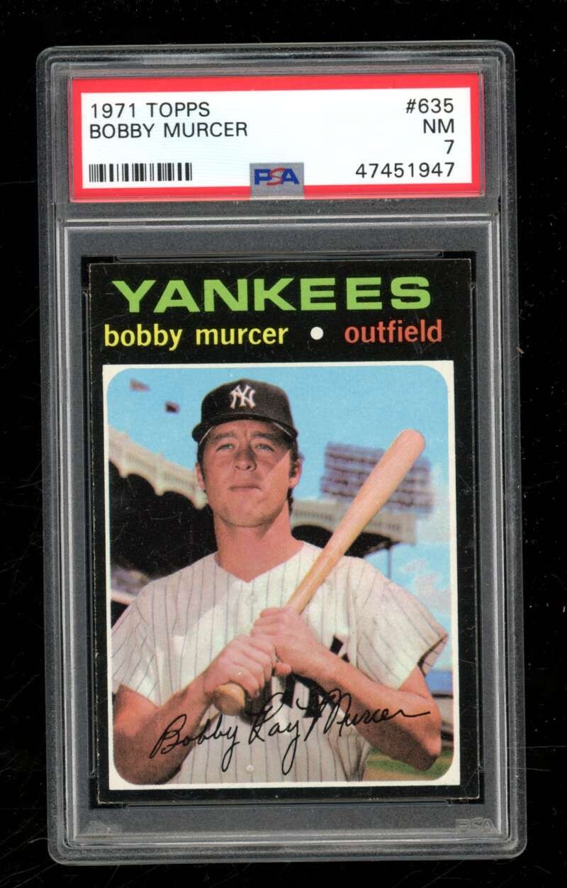 1971 Topps #635 Bobby Murcer PSA 7 New York Yankees