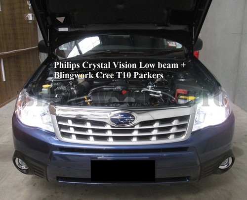 (FREE LED T10) Philips HB4 9006 Crystal Vision 4300K White Halogen Bulb Globe - Picture 5 of 11