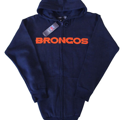Denver Broncos Classic NFL Full-Zip Hoodie Women's Plus Sizes-New  W/Tags-Navy