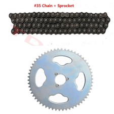 35 Chain 116 Links  58T Rear Sprocket 1.1" Bore for Go Kart Mini Bike ATV