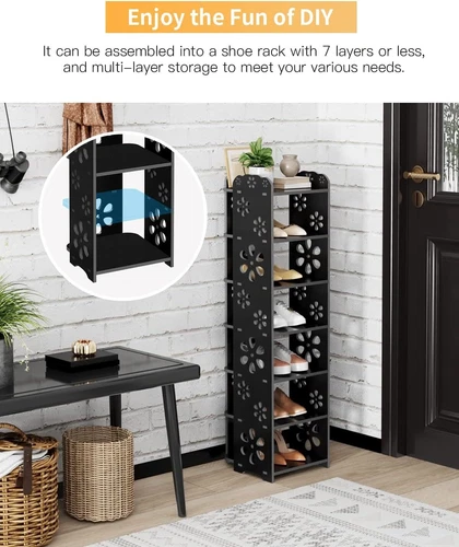 5/6/7/8 Ebenen Schuhregal Ablagegestelle Schuhablage Schuhschrank Platzsparend - Bild 22 von 72