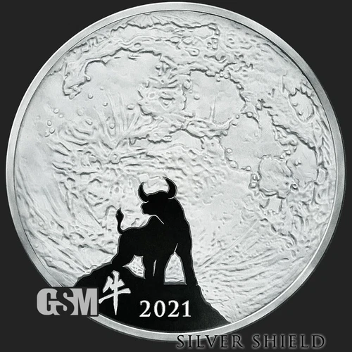 2021 Silver Shield YEAR OF THE OX LUNAR v3 - 1oz .999 Silver Reverse Proof - SSG