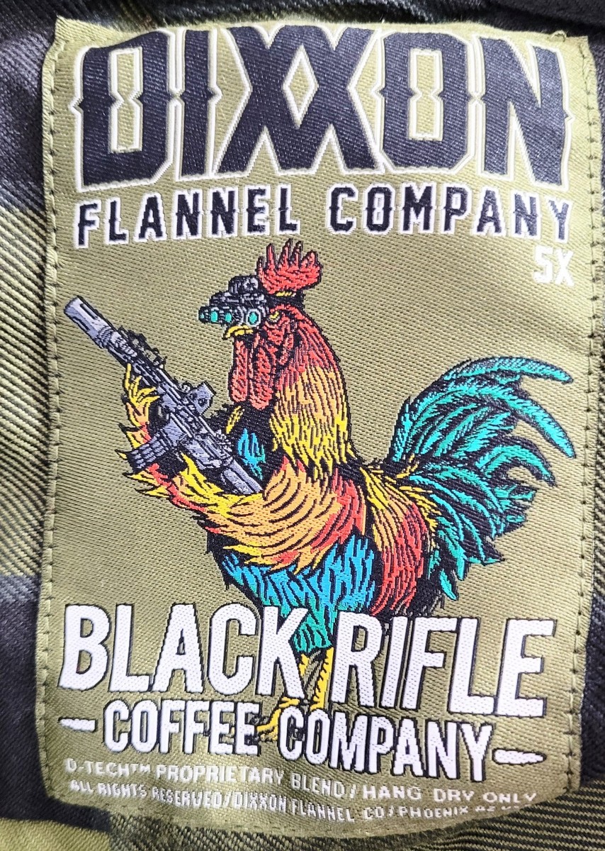 Dixxon Black Rifle Coffee Co, Flannel Long Sleeve Shirt, Sz