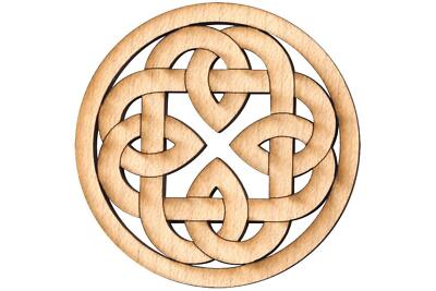 Folkcraft  Rosette, Shield Cross Chain, Maple, 2 3/16'' Diameter