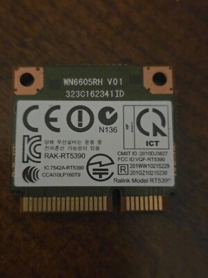 HP Hewlett-Packard Ralink RT5390 WiFi PCI-E 802.11bgn Half Height Wireless Card