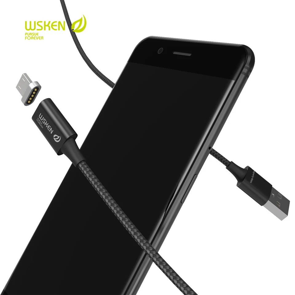WSKEN Lite магнитные микро типа C USB зарядный кабель для iPhone 15 14 13 12 Android - Изображение 2 из 4