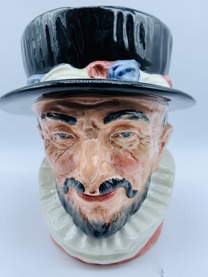 Royal Doulton Beefeater D6206 Character Jug 7  Vintage Toby Mug England Large